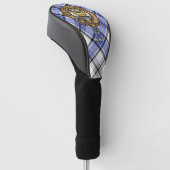 Clan Hannay Wappen über Tartan Golf Headcover (angewinkelt)