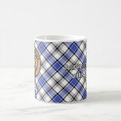 Clan Hannay Wappen über Tartan Kaffeetasse (Mittel)