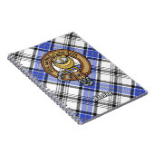 Clan Hannay Wappen über Tartan Notizblock (Rechte Seite)