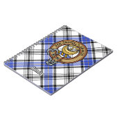 Clan Hannay Wappen über Tartan Notizblock (Linke Seite)