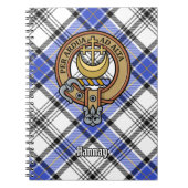 Clan Hannay Wappen über Tartan Notizblock (Vorderseite)