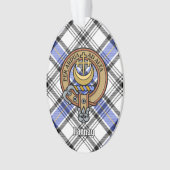 Clan Hannay Wappen über Tartan Ornament (Vorderseite)