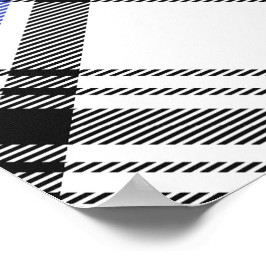 Clan Hannay Wappen über Tartan Poster (Ecke)