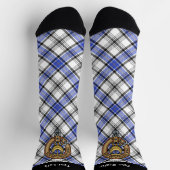 Clan Hannay Wappen über Tartan Socken (Oben)