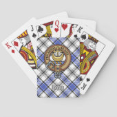 Clan Hannay Wappen über Tartan Spielkarten (Rückseite)