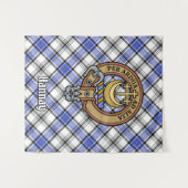 Clan Hannay Wappen über Tartan Wandteppich (Vorderseite (Horizontal))