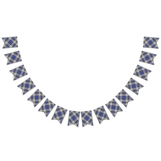Clan Hannay weißer u. blauer Tartan Wimpelkette (Alle)