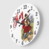 Clan Hay Scottish Dream Clock Große Wanduhr (Winkel)