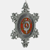 Clan Hay Wappen & Tartan Schneeflocken Zinn-Ornament (Links)