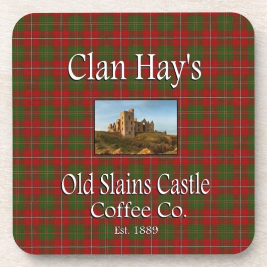 Clan Hays Old Slains Castle Coffee Co. Getränkeuntersetzer (Vorderseite)