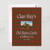 Clan Hays Old Slains Castle Coffee Co. Postkarte (Vorne/Hinten)