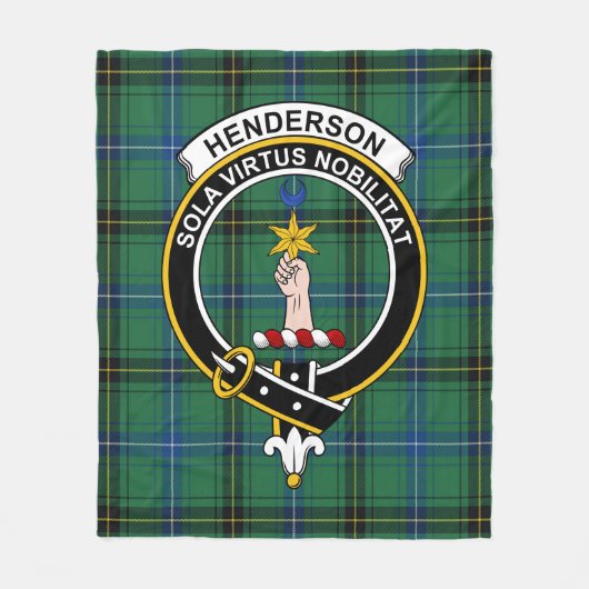 Clan Henderson Ancient Tartan Kariert Fleecedecke (Vorderseite)
