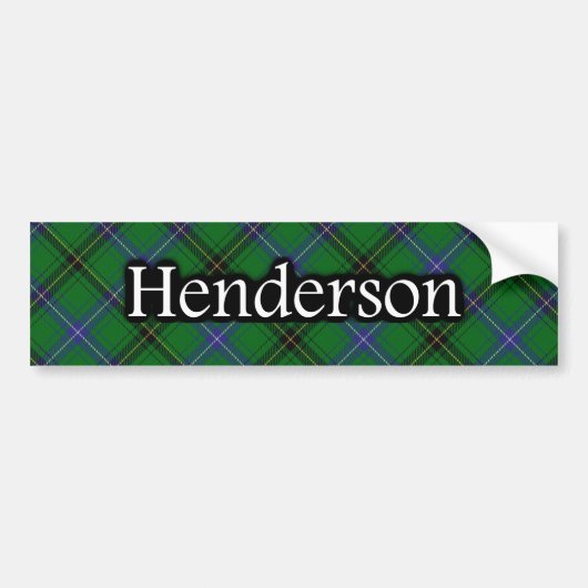 Clan Henderson Scottish Tartan Autoaufkleber (Vorne)