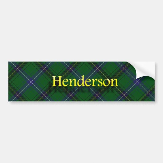 Clan Henderson Scottish Tartan Autoaufkleber (Vorne)