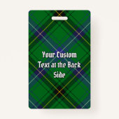 Clan Henderson Tartan Ausweis (Rückseite)