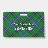 Clan Henderson Tartan Ausweis (Rückseite)