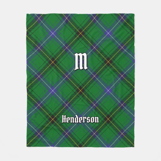 Clan Henderson Tartan Fleecedecke (Vorderseite)