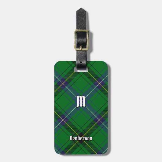 Clan Henderson Tartan Gepäckanhänger (Vorderseite vertikal)