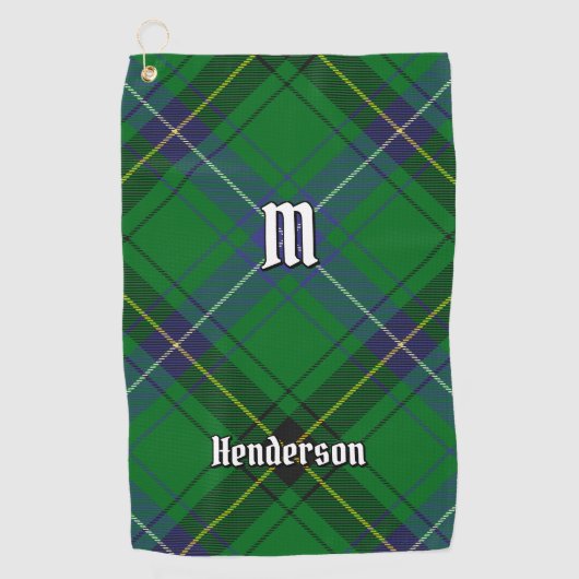 Clan Henderson Tartan Golfhandtuch (Vorderseite)