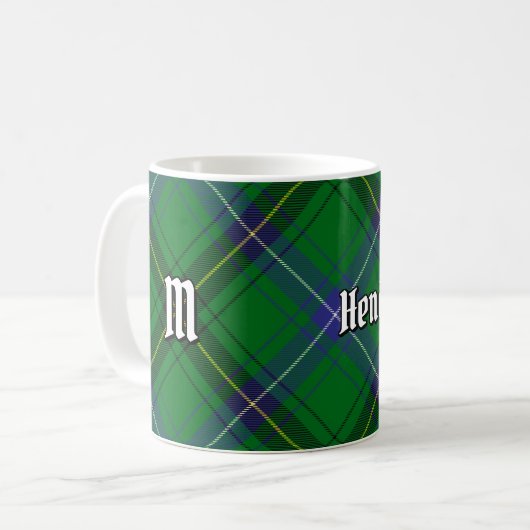 Clan Henderson Tartan Kaffeetasse (Vorderseite Links)
