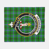 Clan Henderson Tartan Kariert Fleecedecke (Vorderseite (Horizontal))