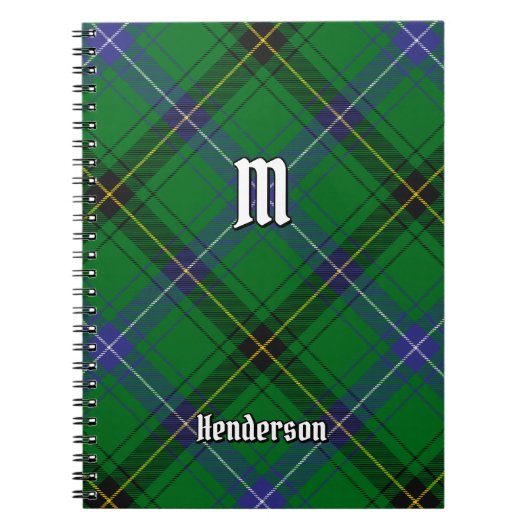 Clan Henderson Tartan Notizblock (Vorderseite)