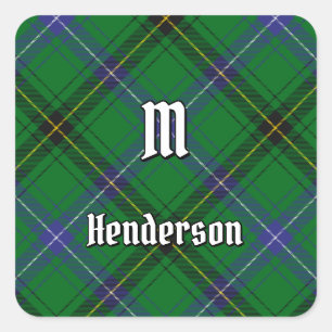 Clan Henderson Tartan Quadratischer Aufkleber