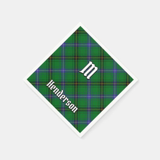 Clan Henderson Tartan Serviette (Ecke)