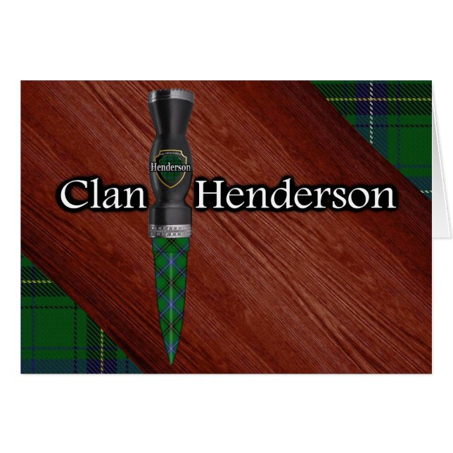 Clan Henderson Tartan Sgian Dubh Blade (Vorderseite (Horizontal))
