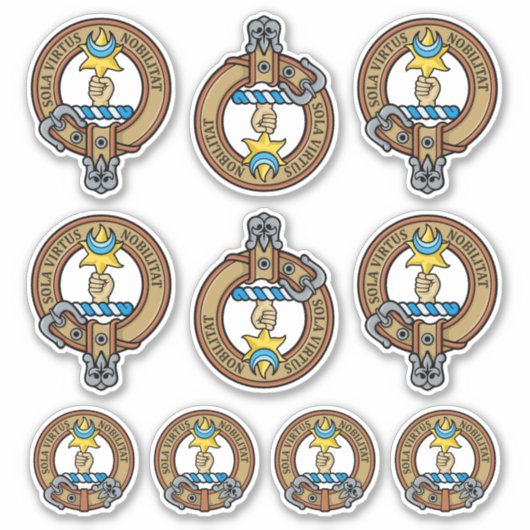 Clan Henderson Wappen Sticker Set (Vorderseite)