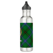 Clan Henderson Wappen über Tartan Edelstahlflasche (Rechts)