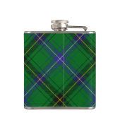 Clan Henderson Wappen über Tartan Flachmann (Rückseite)