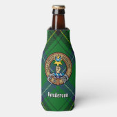 Clan Henderson Wappen über Tartan Flaschenkühler (Flaschenvorderseite)