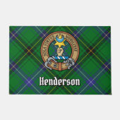 Clan Henderson Wappen über Tartan Fußmatte (Vorderseite)