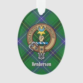 Clan Henderson Wappen über Tartan Ornament