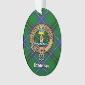 Clan Henderson Wappen über Tartan Ornament (Vorderseite)