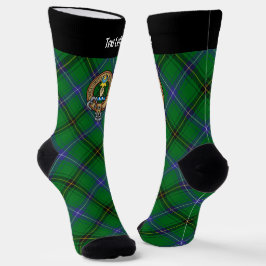 Clan Henderson Wappen über Tartan Socken