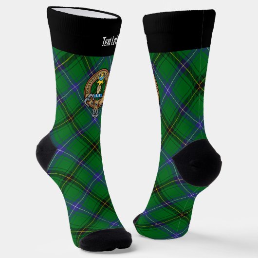 Clan Henderson Wappen über Tartan Socken (Gewinkelt)