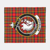Clan Hepburn Tartan Kariert Fleecedecke (Vorderseite (Horizontal))