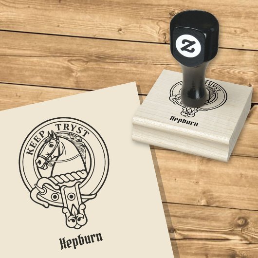 Clan Hepburn Wappen Gummistempel
