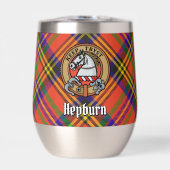 Clan Hepburn Wappen über Tartan (Vorderseite)