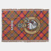 Clan Hepburn-Wappen über Tartan Decke (Vorderseite)