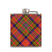 Clan Hepburn Wappen über Tartan Flachmann (Rückseite)