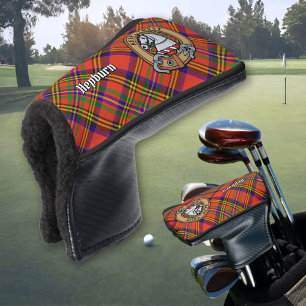 Clan Hepburn Wappen über Tartan Golf Headcover