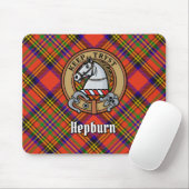 Clan Hepburn Wappen über Tartan Mousepad (Mit Mouse)