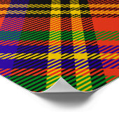 Clan Hepburn Wappen über Tartan Poster (Ecke)