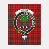 Clan Hog Tartan Kariert Fleecedecke (Vorderseite)