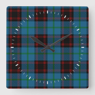 Clan Home Tartan Quadratische Wanduhr