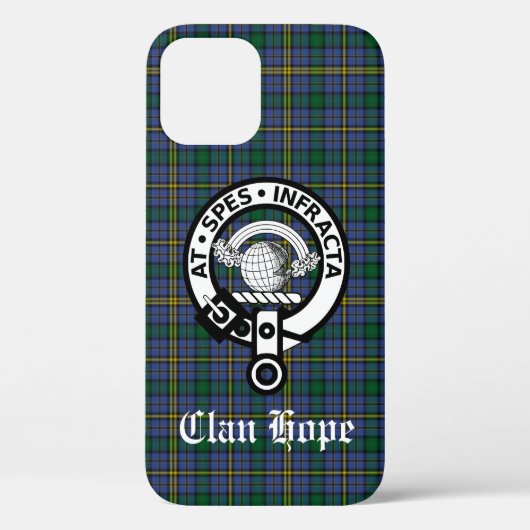 Clan Hope Wappen Abzeichen & Tartan Case-Mate iPhone Hülle (Rückseite)