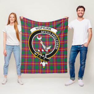 Clan Hopkirk Tartan Kariert Fleecedecke